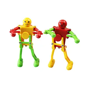H249 סיטונאי חידוש פלסטיק ילדים מעניין 2 רוקד רובוט צעצוע לילדים כיף