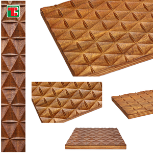 集成覆层墙板3D大板实木胶合板几何图案墙板 - Product Image 4