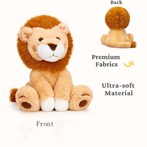 Peluche <span class=keywords><strong>Lion</strong></span> en Peluche |   <span class=keywords><strong>Jouet</strong></span> de jungle doux et câlin pour enfant |   100% polyester |   <span class=keywords><strong>Jouet</strong></span> emballé dans une boîte cadeau |   Fournisseur de jouets en peluche OEM ODM - Product Image 2
