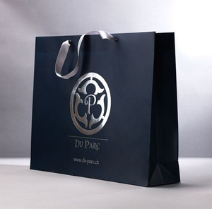Customized Luxury Famous Brand Packaging Paper Bag Cardboard with <b>Ribbon</b> Handle Printed Logo Coated <b>Gift</b> Shopping Bag - Product Image 1