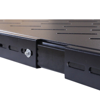 Étagère coulissante pour rack de serveur de 19 pouces, norme IEC297-2, en acier laminé à froid SPCC, rail réglable, étagère de cabinet robuste