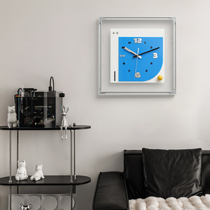 Wozoom <b>Wall</b> <b>Clock</b> Square Battery Powered <b>Silent</b> Modern Design Living Room Decor - Product Image 1