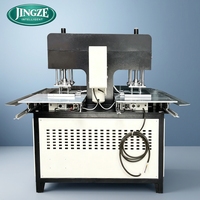 Presse à chaud semi-automatique industrielle à double tête, équipement multifonctionnel de gaufrage concave-convexe pour tissus
