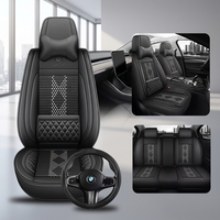 Housses de siège de voiture universelles haut de gamme en velours et cuir Nappa respirant, style professionnel, ensemble complet toutes saisons