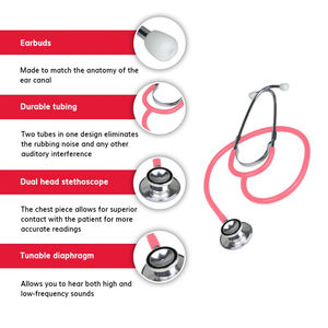 Estetoscópio rosa para crianças, brinquedos, enfermeira, cosplay - Product Image 3