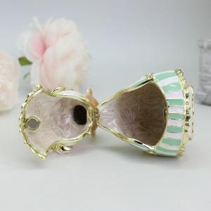 SHINNYGIFTS esmaltado princesa <span class=keywords><strong>gato</strong></span> baratija cajas con bisagras mano PainteJewelry caja cristal decorativo Animal coleccionable figurita - Product Image 6