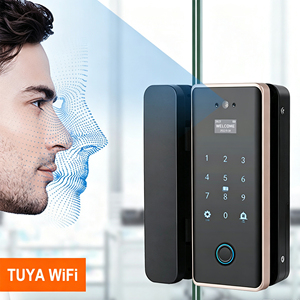 Kunci Pintu Kaca/Kuningan Pintar Tuya 3D Face Smart Glass dengan Pengenalan Wajah, Sidik Jari, Kartu, Kata Sandi, Kunci Biometrik, WiFi, Kartu Memori, dan Kontrol Aplikasi - Product Image 3