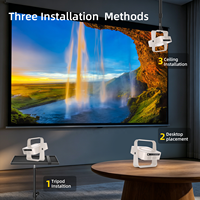Precio por Pedido al por Mayor: Mini WiFi BT HD 720P Compatible con 4K, Corrección Trapezoidal Automática 360 °   Proyector Portátil Inteligente con Android 14, Giratorio, para Interiores y Exteriores
