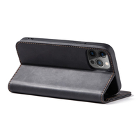 Étui portefeuille en cuir PU pour iPhone 12 Pro Max - Housse avec support, 2 emplacements pour cartes, fermeture magnétique et coque antichoc