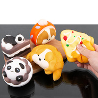 Nouvel Arrivage Jouets Anti-Stress Squishy en PU à Remontée Lente, Simulation de Nourriture (Toast, Pain, Chien, Panda), Vente en Gros Usine