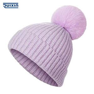 Mode Logo personnalisé chapeau femmes <span class=keywords><strong>Toque</strong></span> tricot RPET recyclé Pom Pom Beanie fausse <span class=keywords><strong>fourrure</strong></span> casquette d'hiver unisexe épais polaire chapeau chaud chapeau - Product Image 3
