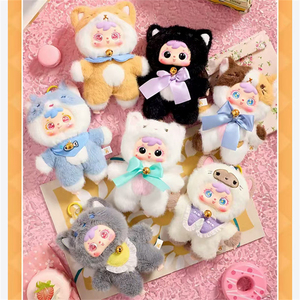 Auténtico Samuel Little Cat Party Series Plush Blind Box Caja ciega de vinilo Cute Doll Action Plush Toys Llavero Mystery Box - Product Image 4