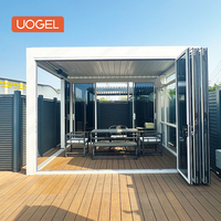 Puertas Plegables de Aluminio con Recubrimiento en Polvo Duraderas para Gazebos - Diseño Moderno, Ecológico e Impermeable para Espacios Comerciales al Aire Libre