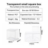 Boîte carrée transparente en PET avec trou de suspension Euro et fenêtre de présentation pour emballage de lignes électroniques 3C