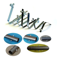 Poteau de tente personnalisé, montage en acier à ressort, Tube en acier solide unique, verrouillage de tête, ressort en forme de V, Clips de bouton poussoir
