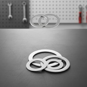 Rondelles plates personnalisées en acier inoxydable 18-8 plaqué zinc de 0,1 mm, 0,2 mm, 0,3 mm, 0,5 mm - Product Image 2