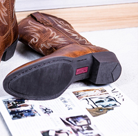 Bottes de Cowboy femmes en cuir de qualité supérieure personnalisé talon épais bout pointu Cowboy femme populaire bottes occidentales bottes de Cowboy pour les femmes