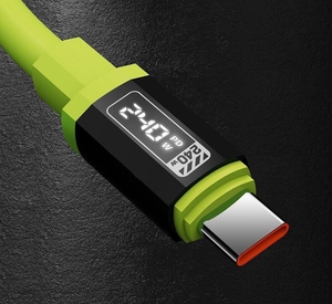 Cavo di Ricarica Rapida Ultra-Veloce 240W ad Alta Potenza con Display LED Digitale in Silicone, Tipo C, 6A con Chip E-Marker per Laptop e Telefono - Product Image 6
