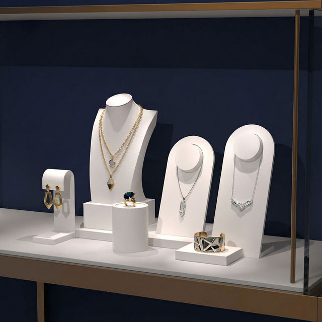 Jewelry Cube Shooting Prop Set Jewelry Display Stands for Earrings Necklaces Bracelets Elegant Adjustable