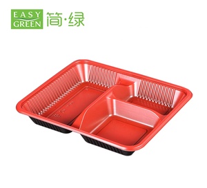 Nhà Hàng Dùng Một Lần <span class=keywords><strong>PP</strong></span> Nhựa Hộp Ăn Trưa 3 Ngăn Lò Vi Sóng Thực Phẩm Container Với Rõ Ràng Nắp - Product Image 6