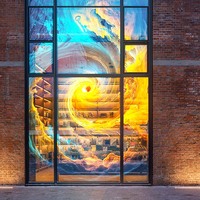 Pantalla LED de interior P10 ultrafina de transparencia ultra alta Pantalla de película flexible