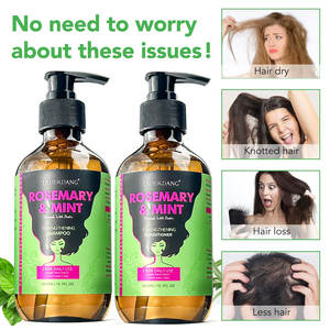 Champú y acondicionador sin sulfato de Romero para el crecimiento de la pérdida de cabello anticaspa a base de hierbas de biotina natural orgánica para etiqueta privada - Product Image 2