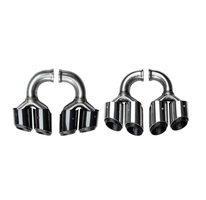 Tubo de <span class=keywords><strong>escape</strong></span> de coche, puntas de <span class=keywords><strong>escape</strong></span> deportivas negras brillantes modificadas para <span class=keywords><strong>Porsche</strong></span> <span class=keywords><strong>Cayenne</strong></span> 2011-2014, negro Chapado en titanio de tres capas - Product Image 1