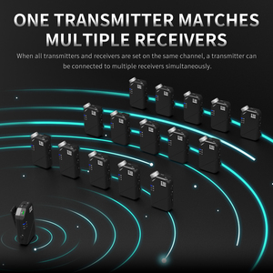 Tai nghe không dây stereo XTUGA J02S, tai nghe giám sát trong tai với bộ khuếch đại âm thanh tích hợp, chức năng điều chỉnh âm lượng, phù hợp cho sân khấu - Product Image 5