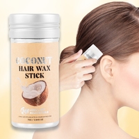 Cire coiffante à la noix de coco longue tenue 24h, anti-frisottis, contrôle des bords, pour tous types de cheveux
