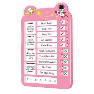 新しいプラスチック製のおもちゃカスタムキッズ時間管理トレーニングツールカードの自己統制時計教育玩具子供 - Product Image 2