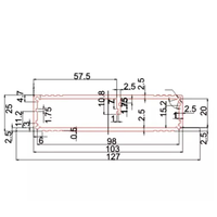 Boîtier en aluminium anodisé d'usinage CNC Boîtier d'instruments électroniques en métal Boîtier PCB