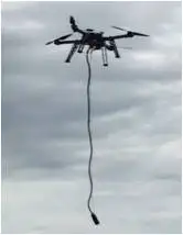 Dron con sensor inteligente de Geofísica UAV, dispositivo magnético de inspección fluxgate, magnético