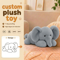 Fabricant de jouets en peluche d'éléphant personnalisés, prototypage rapide, poupée d'éléphant douce, mascotte commerciale, vente en gros, faible MOQ, OEM, ODM