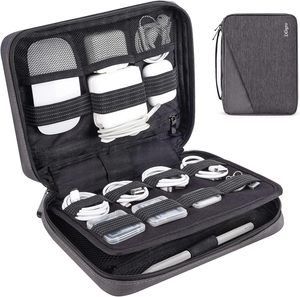 Free Sample Canvas Cable File <b>Bag</b> with 6 Detachable <b>Dividers</b> Zipper Closure High Capacity for Cords & DJ Gear - Product Image 2