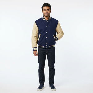 High Quality FINER THREADS College <b>Baseball</b> Style Varsity <b>Jacket</b> <b>Men</b> Trendy Sportswear Wool Fabric Breathable Winter - Product Image 1