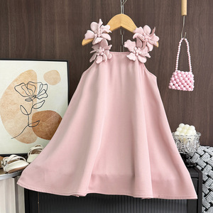 Vestido de Tirantes con Estampado Floral Tridimensional para Niñas, Verano 2026, Alta Calidad, para Bodas, Cumpleaños, <span class=keywords><strong>Princesa</strong></span>, 2-7 Años, Poliéster - Product Image 3