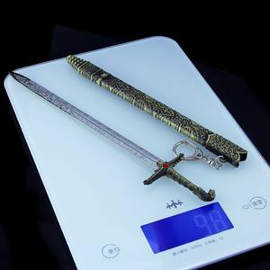 Game Thrones Oathkeeper Sword 21cm Llavero de tamaño mediano Modelo de juguete artesanal de metal completo Arma coleccionable segura sin afilar - Product Image 5