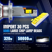 Bombilla LED Xenplus U160 320W para Faros Delanteros, 50000LM, 5585 Chips, H1 H4 H7 H11 9005 9006 6500K, Sin Errores CANbus, Lámpara para Auto