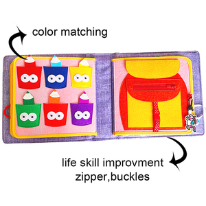 <span class=keywords><strong>Livre</strong></span> de feutre sensoriel Libro De Tela pour les tout-petits Meilleur jouet éducatif préscolaire <span class=keywords><strong>Mes</strong></span> premiers livres d'activité occupés en <span class=keywords><strong>tissu</strong></span> pour les enfants - Product Image 5