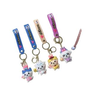 Porte-clés de la trilogie de dessins animés Ikawa, pendentif de poupée Chiikawa, décoration à suspendre pour sac, porte-clés de voiture, lot - Product Image 1
