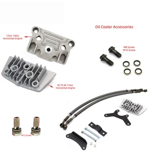 Accessoires moto : Kit d'espacement de support de tuyau d'huile pour couvercle latéral universel de refroidisseur d'huile, avec vis M10 M12 pour modification - Product Image 1