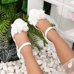 Nuove <span class=keywords><strong>Scarpe</strong></span> da Principessa con Fiocco di Perle per Bambine, Suola in TPR Traforata, Fodera in PU, Tacchi per Spettacoli e Cerimonie - Product Image 2