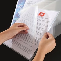Pages transparentes pour dossiers A4 en plastique, sac à documents en forme de L, dossier d'impression, Clip pour one Page