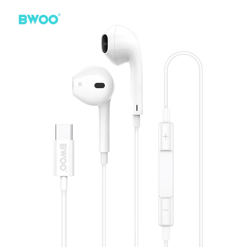 BWOO Hot Selling Products 2024 Gaming Earbud For Samsung Usb In-ear Earphones Type-c Wired Headphones For Iphone 15 Pro Max
