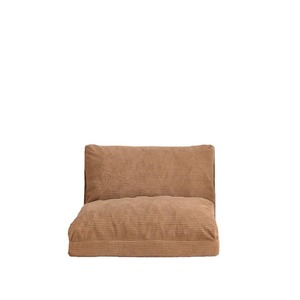 Coussin de siège pliable multifonctionnel pour petits espaces et usage occasionnel, design en velours côtelé marron - Product Image 1