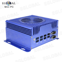 Mini PC EGLOBAL Intel Core I7-10610U, 4 Núcleos, 8 Subprocesos, 4 MB de Caché, hasta 4.9 GHz, 8 Puertos USB, 2 Pantallas, 2 LAN, 2 COM, Multipuerto, el Mejor Mini PC con Ventilador