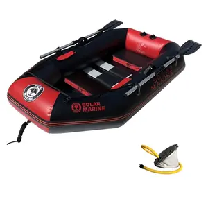 Solar Marine 6.5ft 2 Person Rowing Kayak PVC Fishing Boat Wear-resistant Thickening Inflatable Boat with Paddles and Air Pump