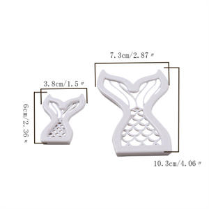 2 pièces d'un ensemble queue de sirène emporte-pièce tampon à biscuits <span class=keywords><strong>sous</strong></span> <span class=keywords><strong>la</strong></span> mer timbre animaux de <span class=keywords><strong>l</strong></span>'océan <span class=keywords><strong>petite</strong></span> sirène - Product Image 2