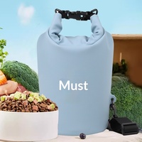 Sac de taille en silicone pour chien, étanche, motif patte, pour l'entraînement en extérieur, sac de friandises pour chien, fournitures pour animaux de compagnie