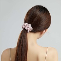 Soie grand cercle de cheveux Girly rond cordon de cheveux cordon de tête élégant vent banlieue queue de cheval accessoires de cheveux